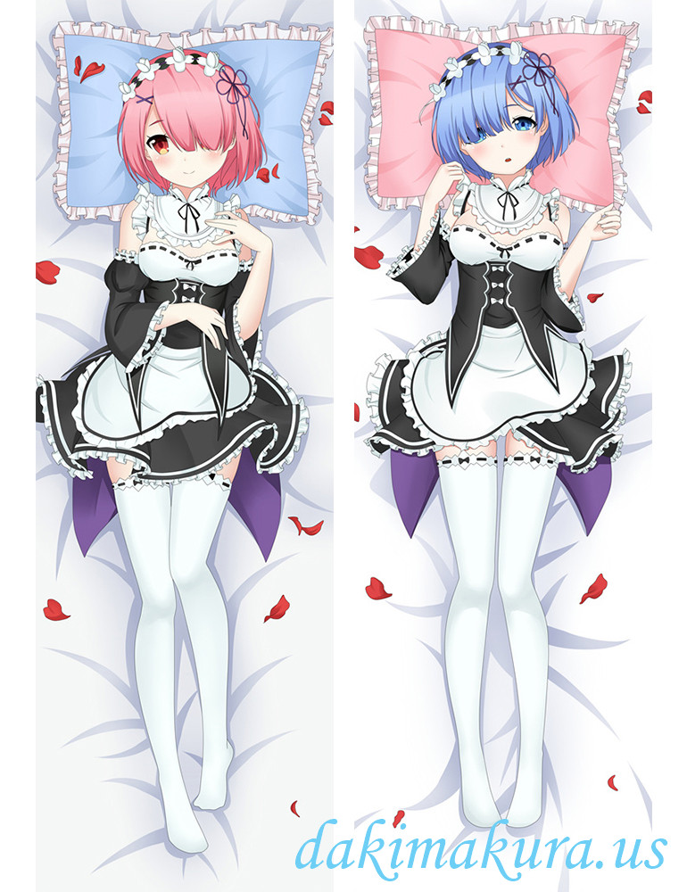 Ram and Rem - Re Zero Anime Dakimakura Japanese Hugging Body Pillow Cover